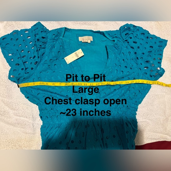 NEW WITH TAG Anthropologie Somerset Maxi Dress Eyelet Edition BLUE - Picture 12 of 13